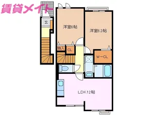 グレイスヒルB【2階】の間取り
