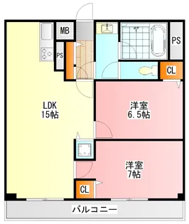 八王子スカイマンション【2階】の間取り