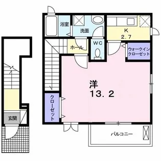 プリートカーサ【2階】の間取り