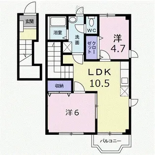アヴニール鵜木III【2階】の間取り