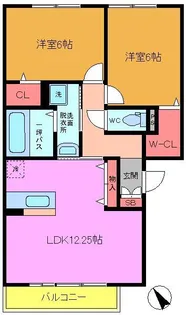 ブランシュール【1階】の間取り
