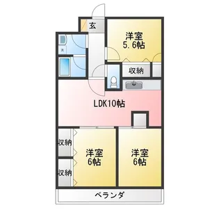 ヒルサイドテラス【1階】の間取り