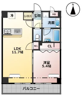ベル・フルール【4階】の間取り
