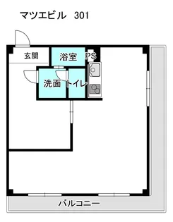 マツエビル【3階】の間取り