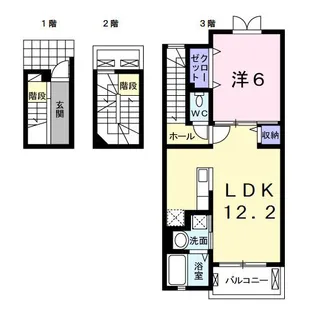 ふる~る本中山【3階】の間取り