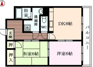 エスポアール梅田【2階】の間取り