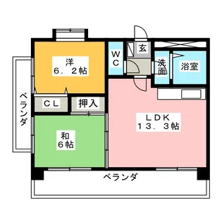 ベルジェ【3階】の間取り