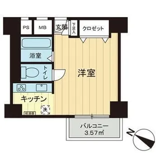 月島ハイツ【4階】の間取り