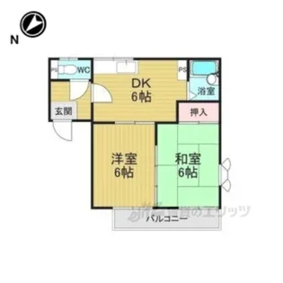 ハイツ萩【2階】の間取り