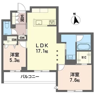 オスタリーハウス【2階】の間取り