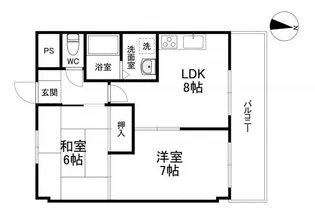 ウインドヒル守口【3階】の間取り