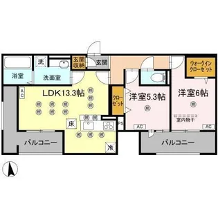 ギムレットA【1階】の間取り