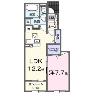 サニーレジデンス松尾 八番館【1階】の間取り