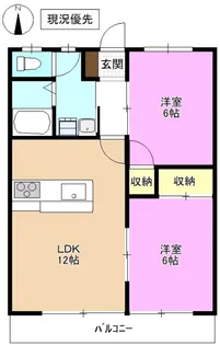 ハーベスト西上田【1階】の間取り