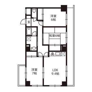 ロマーナ壱番館【7階】の間取り