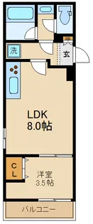 LEVICIA BLDG.III【4階】の間取り