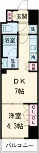 Brillia ist池尻大橋【3階】の間取り