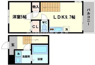 フジパレス谷町A棟の間取り