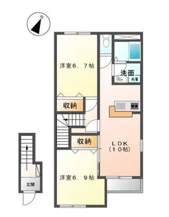 メルヴェール守山【2階】の間取り