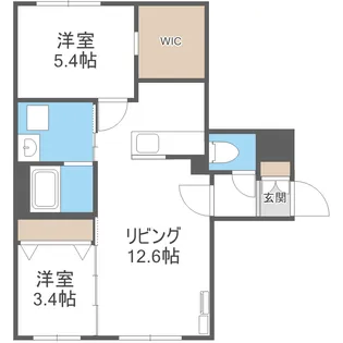 ベルコート発寒南【4階】の間取り