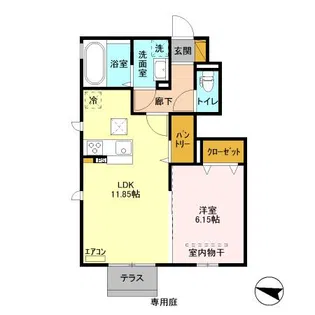 ヴィラIII番館【1階】の間取り