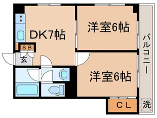 第2ルナマンション【6階】の間取り
