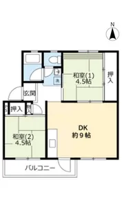 UR金剛【4階】の間取り