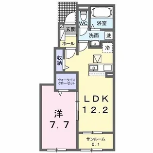 ボヌール・H【1階】の間取り