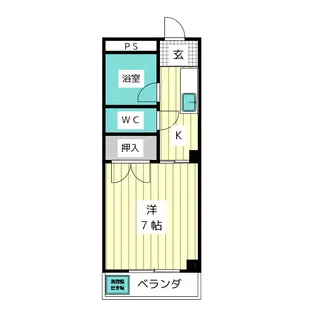 グリーンビレッジB【1階】の間取り