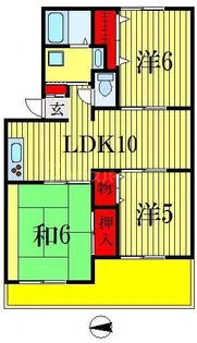 グランシャリオ船橋【3階】の間取り