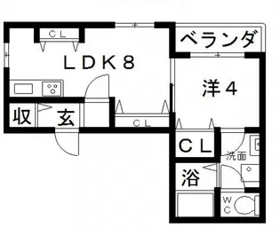 シャーメゾントラストプレイス長池町【2階】の間取り