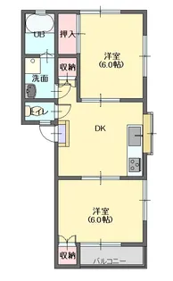 アレストハギワラ2【1階】の間取り
