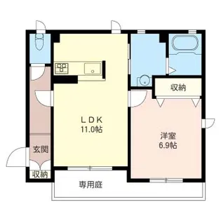 シャーメゾン フクダナハウス【2階】の間取り