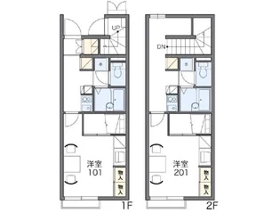 レオパレスはぴねす横尾【1階】の間取り