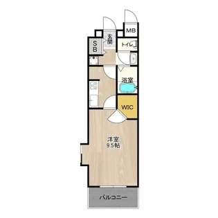 CITY SPIRE桜川II【7階】の間取り