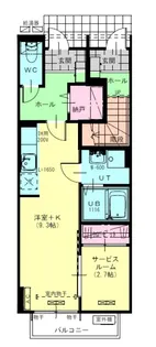 ポルトボナー【1階】の間取り