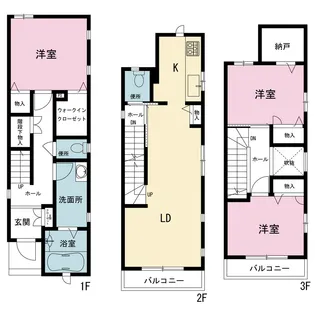 神奈川県横浜市南区六ツ川4【一戸建】の間取り