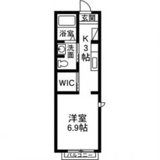 ワイコロアヴィレッジC【1階】の間取り