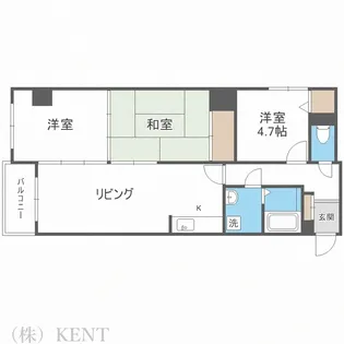 コート琴似【3階】の間取り