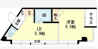 加古川ヤングパレス【3階】の間取り