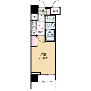 1Kの間取り画像