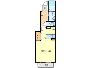パルテール西条A【1階】の間取り