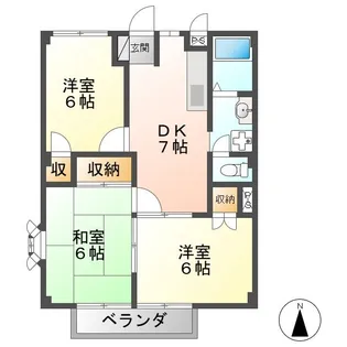 若竹ハイツ【2階】の間取り