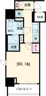 クレヴィスタ大森【6階】の間取り