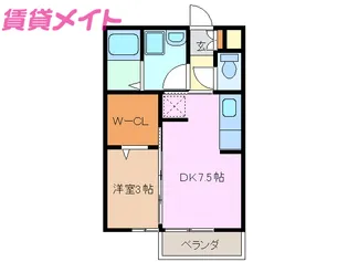 モナリエ栄【1階】の間取り