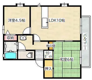 広島県広島市佐伯区利松1【アパート】の間取り