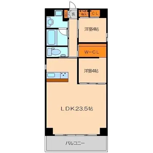 TROVE TANIMACHI【4階】の間取り