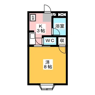 カームマンション【4階】の間取り