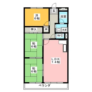 メゾン花池【2階】の間取り