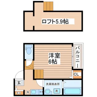 シャーロット【2階】の間取り